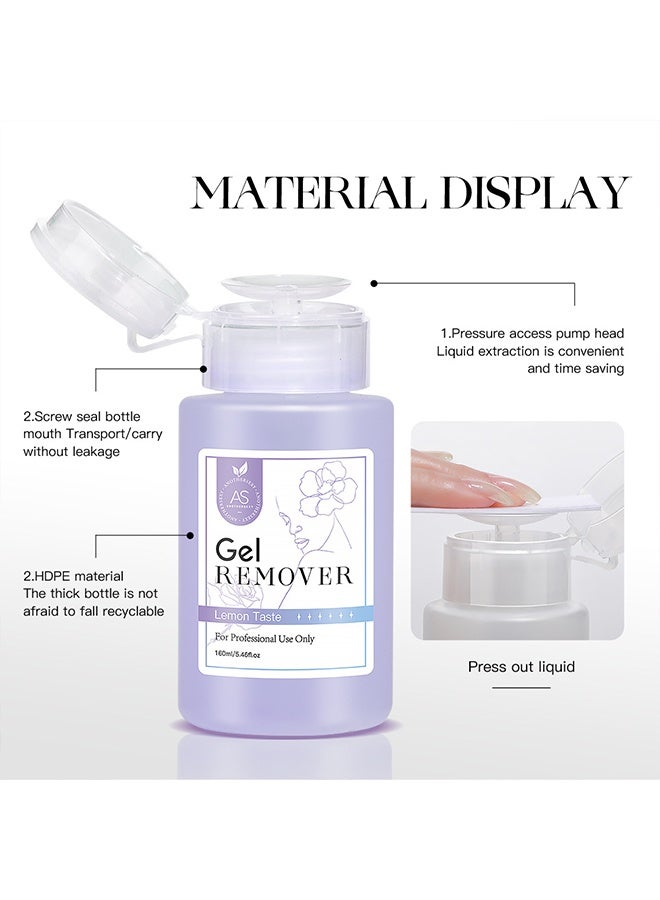 AS Gel Remover,Nail Polish Remover, Fast Nail Polish Gel Remover, Nail Polish Remover, Professional Gel Nail Polish Remover, Easily and Quickly Removes Nail Polish In 3-5 Minutes Without Damaging Nails 160ml - Image 5